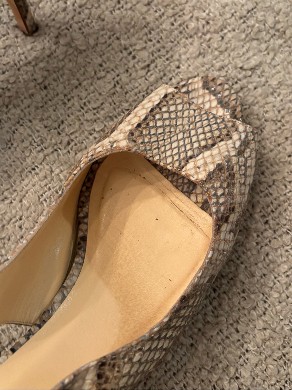 Kate Spade Python Platform Slingback Heels - Picture 4 of 11